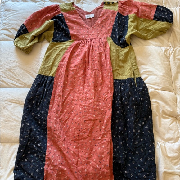 Sideline Colorful Patchwork Maxi Dress small - Picture 7 of 11